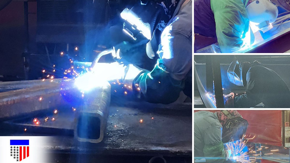 Check out our incredible structural welders in action! 💪 Their dedication and precision are what make our projects stand strong. 🏗️ #HardWork #Welding #skids #platforms #reels #steel #fabrication #customfabrication