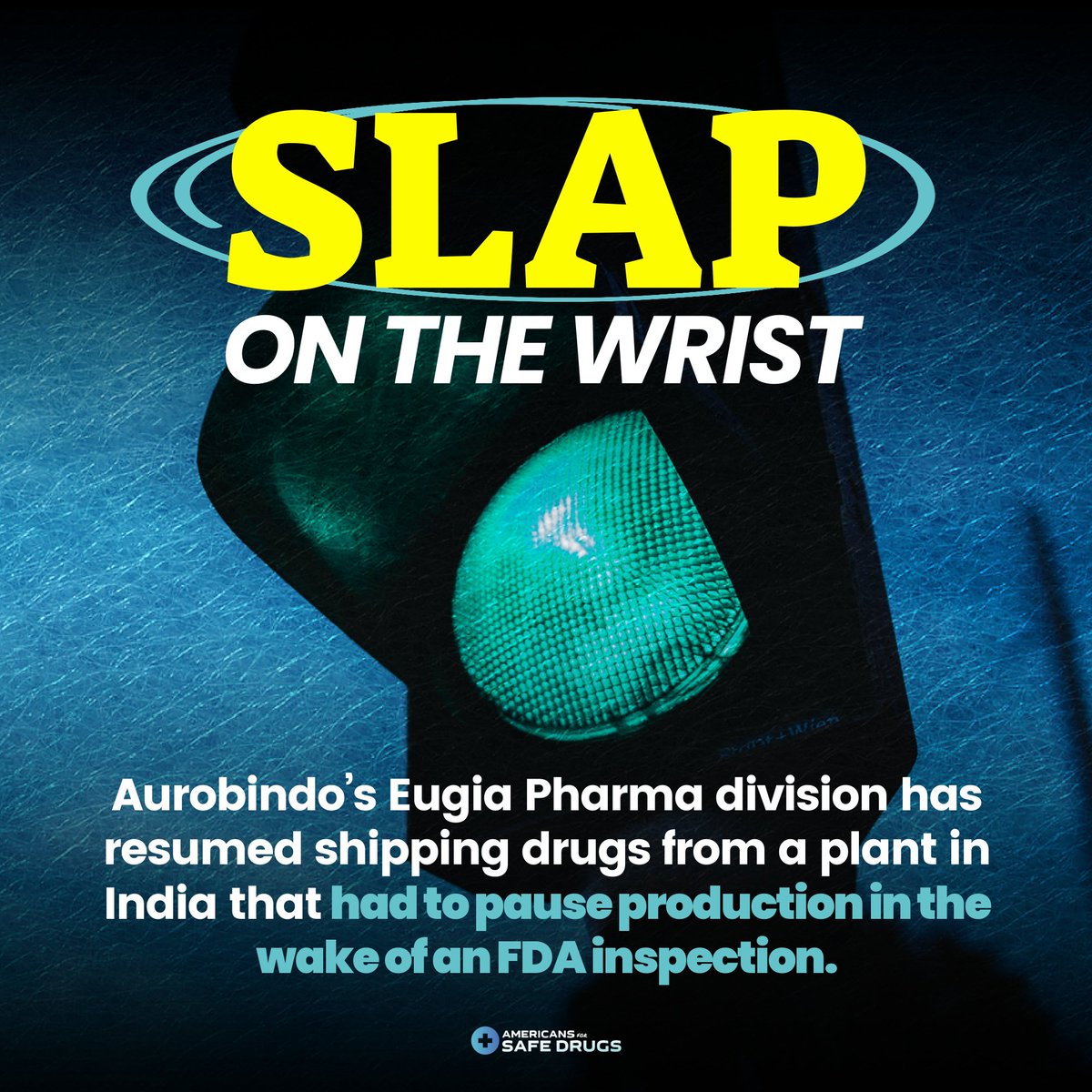 Eugia's facility in India was recently slammed with a Form 483 listing 7 manufacturing observations. That wrist-slap was preceded in January by the unit’s facility in NJ receiving a Form 483 from a December inspection.

Welcome to "American" medicine.

tinyurl.com/38z427zf