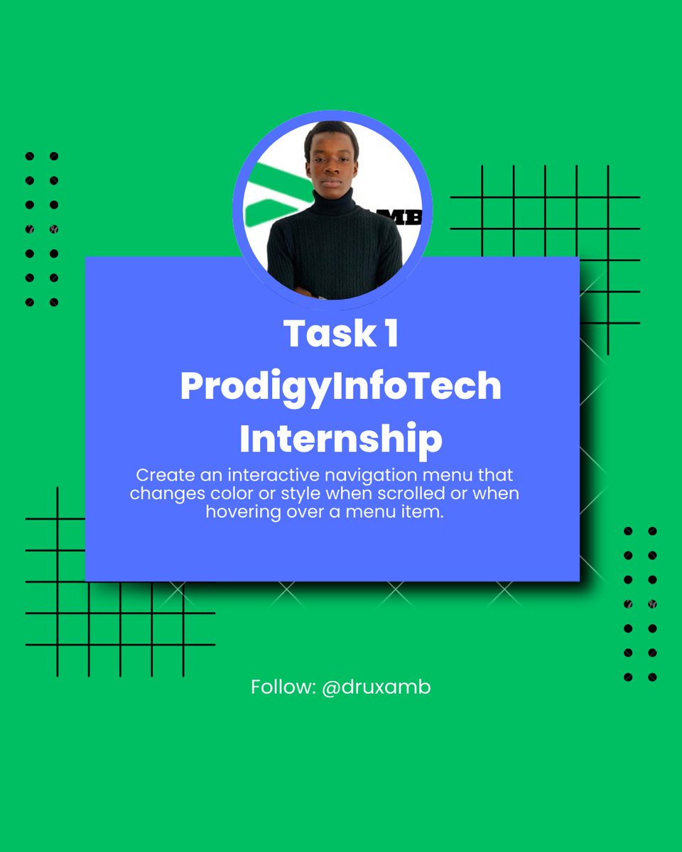 Good day everyone, here's the solution to my first task (Task 01) @prodigyinfotech Internship Program

source code: github.com/DruxAMB/Prodig…

#webdevelopment #internship #internshipjourney #druxamb #frontenddevelopment #codingchallenge #coding #prodigyinfotech