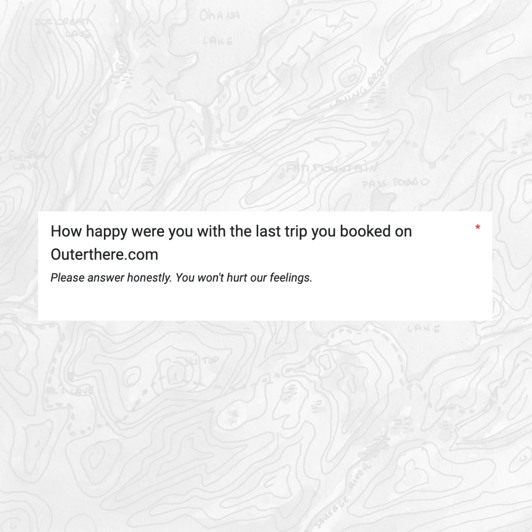Friendly reminder that you'll be asked this after every trip you go on.

Your feedback is private, helps keep our hosts on our toes and the quality of our trips 💯

Look out for that email. Takes :30 seconds. Thank youuu 🙏