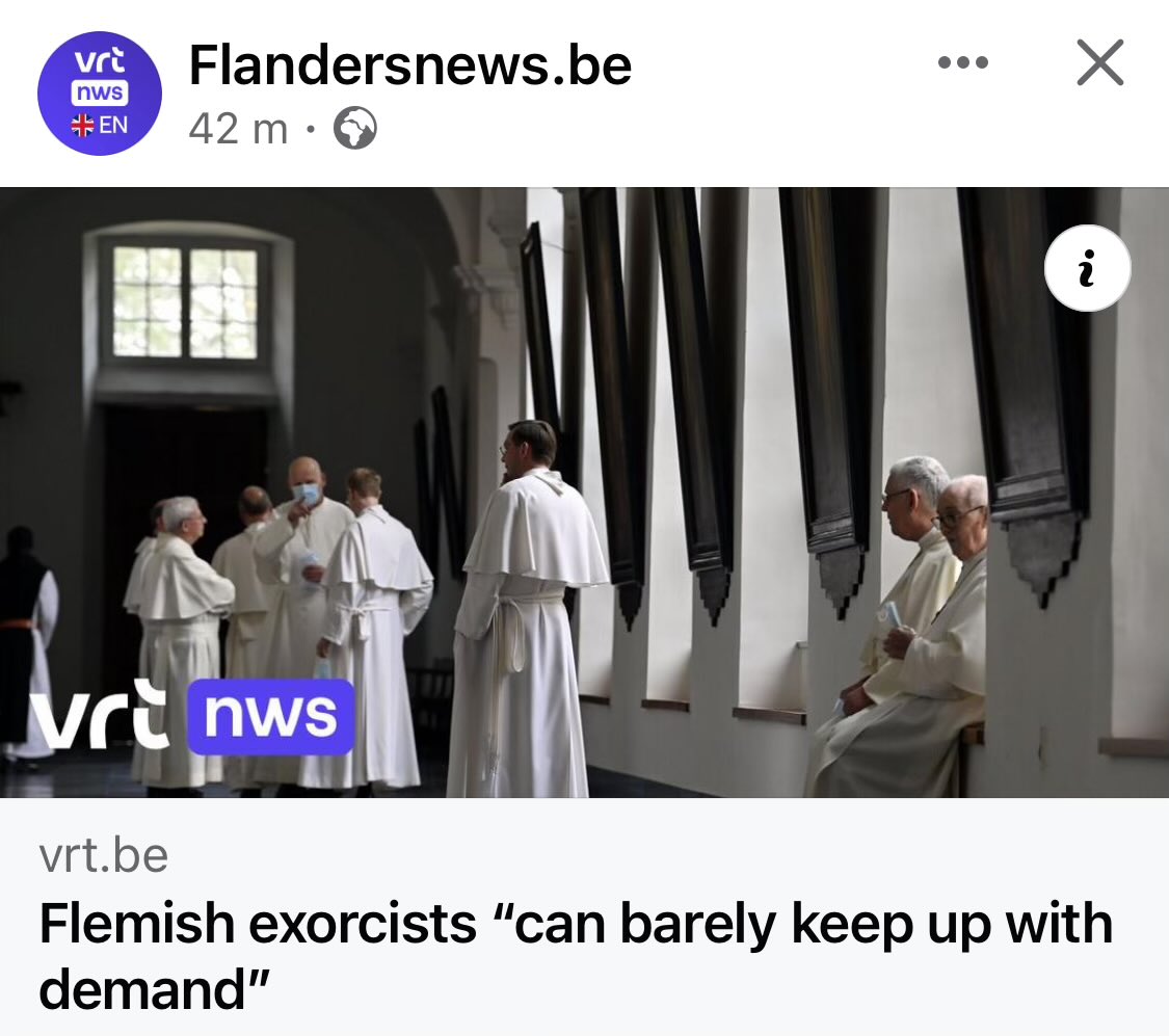 Today in @flandersnews: Flanders needs more exorcists