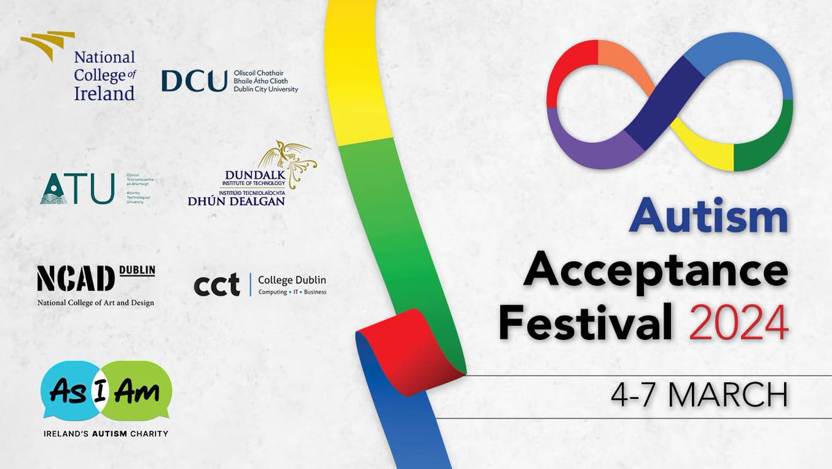 National College of Ireland (@ncirl) on Twitter photo A number of resources were identified during the Autism Acceptance Festival last week. These resources, along with the recordings of each event, can be accessed on our website: bit.ly/43jN25l
<a href="/AsIAmIreland/">AsIAm</a> <a href="/DCU/">Dublin City University</a> <a href="/DCUautism/">DCU Autism-friendly University</a> <a href="/atusligo_ie/">ATU Sligo</a> <a href="/cctcollege/">CCT College Dublin</a> <a href="/DkIT_ie/">DkIT</a> <a href="/NCAD_Dublin/">National College of Art & Design</a> A number of resources were identified during the Autism Acceptance Festival last week. These resources, along with the recordings of each event, can be accessed on our website: bit.ly/43jN25l
<a href="/AsIAmIreland/">AsIAm</a> <a href="/DCU/">Dublin City University</a> <a href="/DCUautism/">DCU Autism-friendly University</a> <a href="/atusligo_ie/">ATU Sligo</a> <a href="/cctcollege/">CCT College Dublin</a> <a href="/DkIT_ie/">DkIT</a> <a href="/NCAD_Dublin/">National College of Art & Design</a>