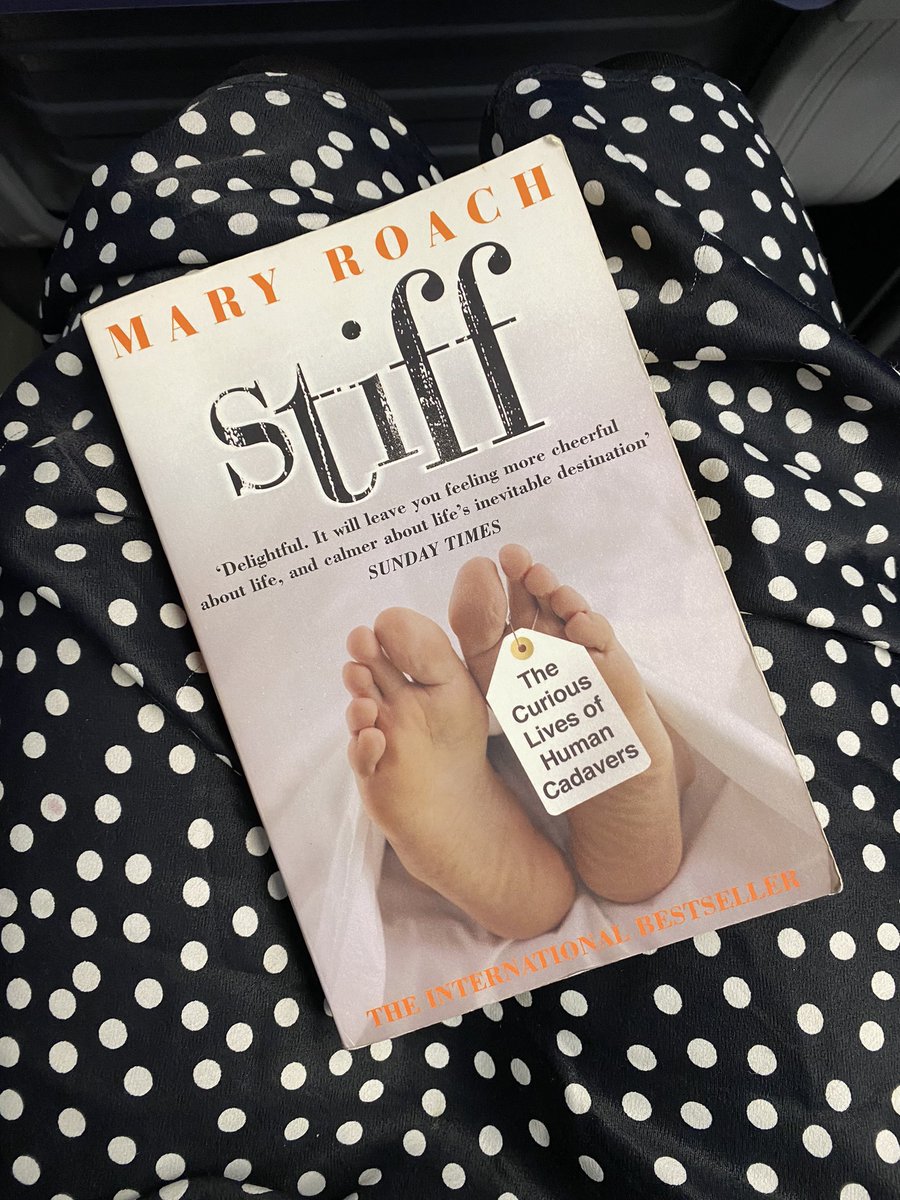 What can I say, my supervisor lends the best reading. A great book by <a href="/mary_roach/">Mary Roach</a> - highly entertaining and engaging! Some interesting looks from fellow train passengers on the commute.