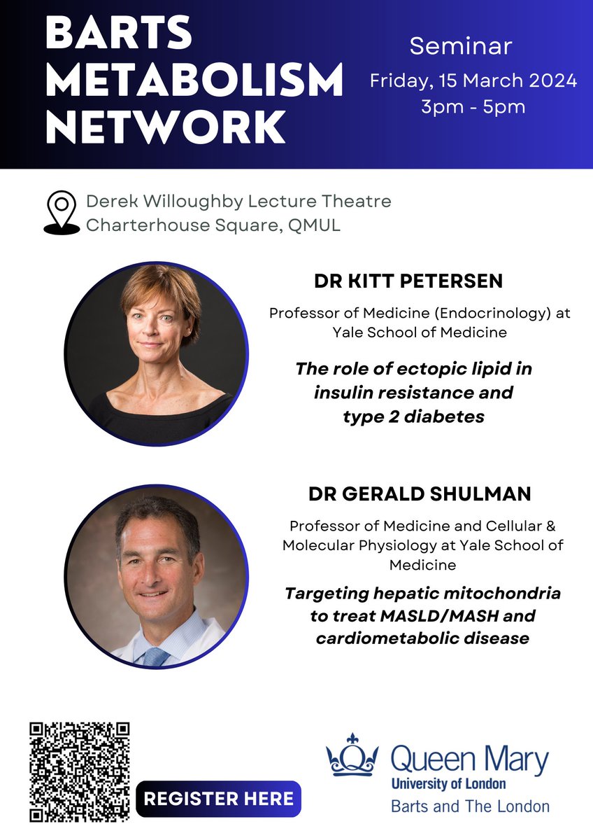 Join our seminar tomorrow at 3pm 📍 Derek Willoughby LT, QMUL. #type2diabetes #MASLD Register here: eventbrite.co.uk/e/barts-metabo…