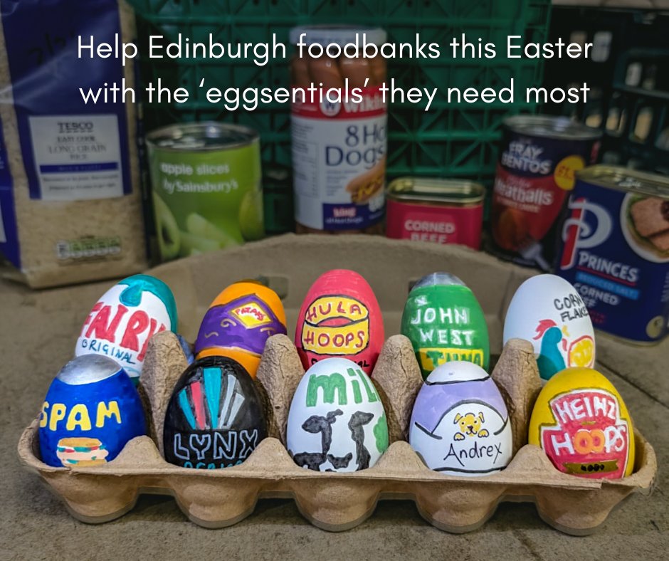 This Easter, we are holding an Egg Hunt of an entirely different kind 🥚 Families are scrambling to get just the essentials into their homes and onto their plates. You can help. Dedicate a virtual egg: visufund.com/help-your-loca… #Edinburgh #FoodBank #Easter