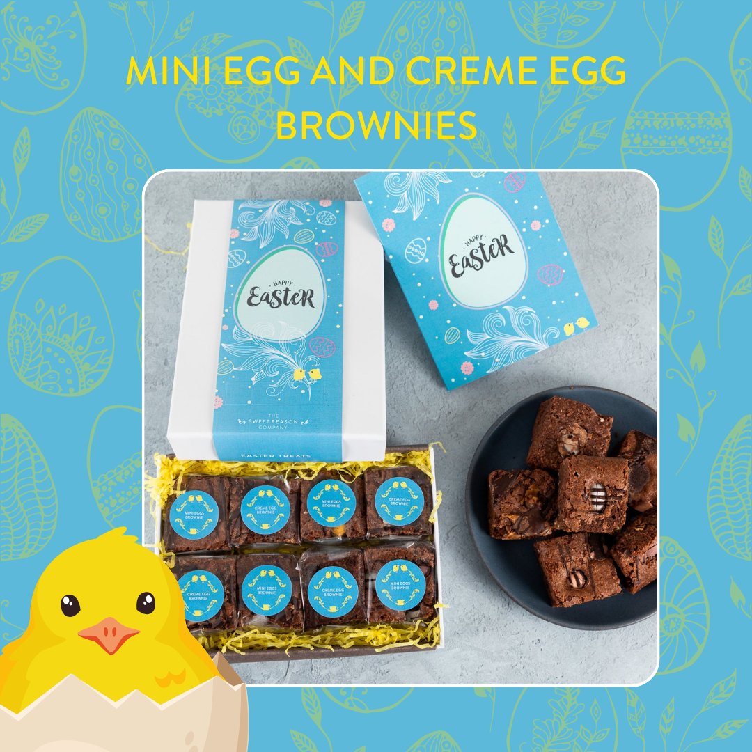 sweetreasonco's tweet photo. Why choose between Mini Eggs, Creme Eggs, or chocolate brownies when you can have all 3? 🐣🍫🤤 

Try our Easter Box of Lush Brownies! 

Use link in bio to order in time for Easter.

#EasterTreats #ChocolateIndulgence #easter2024 #brownielove #lushbrownies https://t.co/Y91URALZ3C