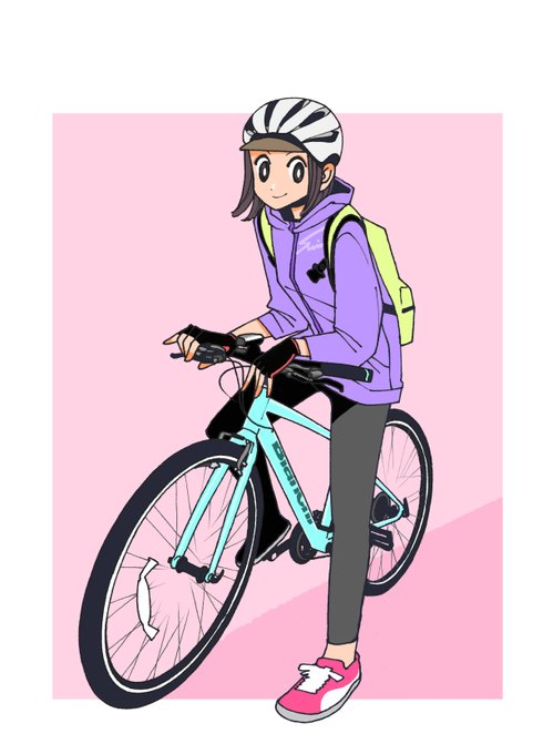 「自転車 茶髪」のTwitter画像/イラスト(新着)