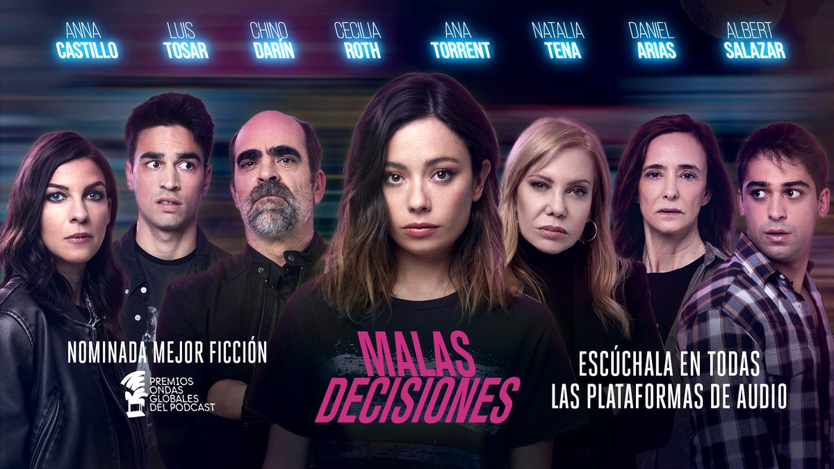 💥¡''Malas Decisiones'' disponible en todas las plataformas de audio!

Con Anna Castillo, Luis Tosar, Chino Darín, Natalia Tena, Ana Torrent, Daniel Arias, Albert Salazar, Mona Martínez, Mariola Fuentes, Javier Pereira y Cecilia Roth.
👇👇👇👇👇
linktr.ee/malasdecisione…