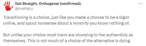 TranzHumiliator's tweet image. Another troon caught tripping up their OWN argument, admits it&apos;s a choice, claims they need to pretend to be the other sex or they&apos;ll die.

If I don&apos;t wear a dress I will die, this is the claim.

If you ever wanted clear evidence of mental illness then this tweet is it.