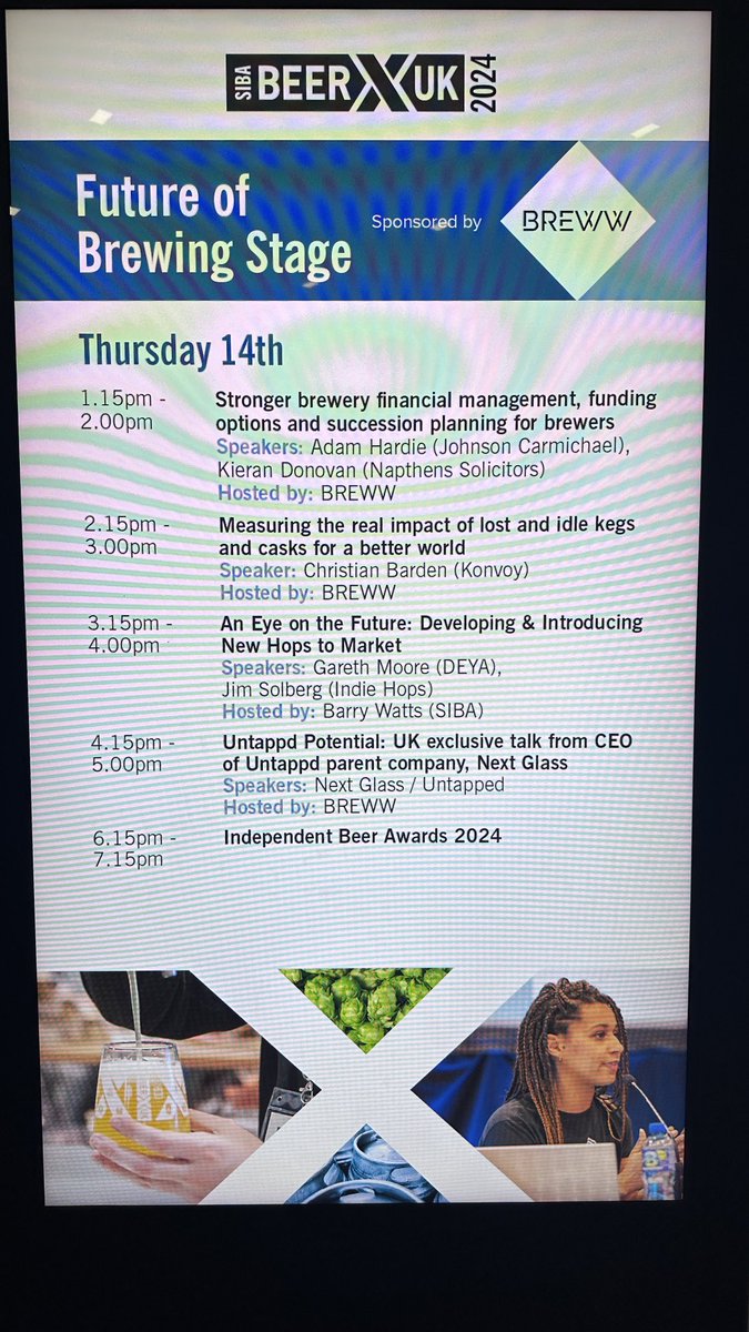 BeerX day two, the Future of Brewing stage.