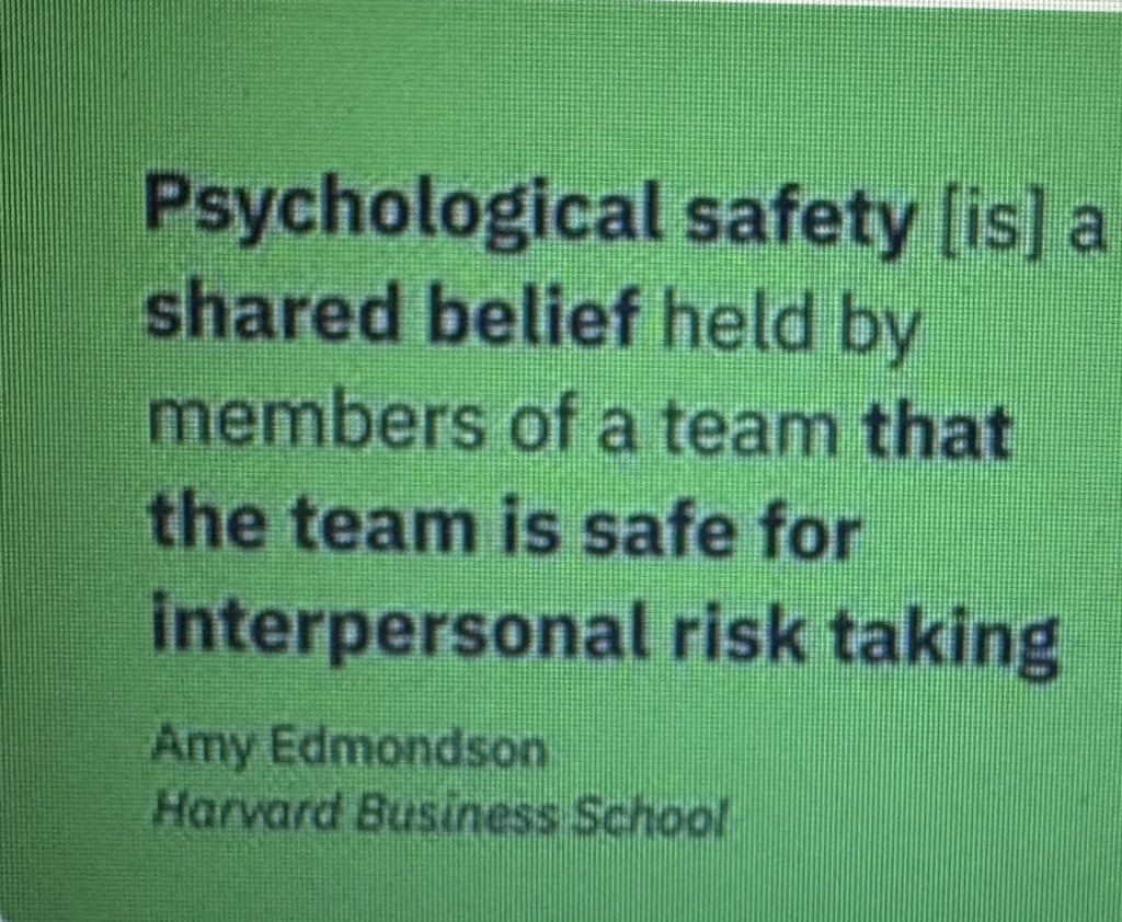 Thanks to <a href="/FNightingaleF/">Florence Nightingale Foundation</a>  and <a href="/JessSainsbury/">Jessica Sainsbury</a> for the Nightingale Frontline: Facilitation Masterclass yesterday. Working on how we as individuals can make small changes to support our teams with emotional wellbeing and promote a culture of psychological safety.