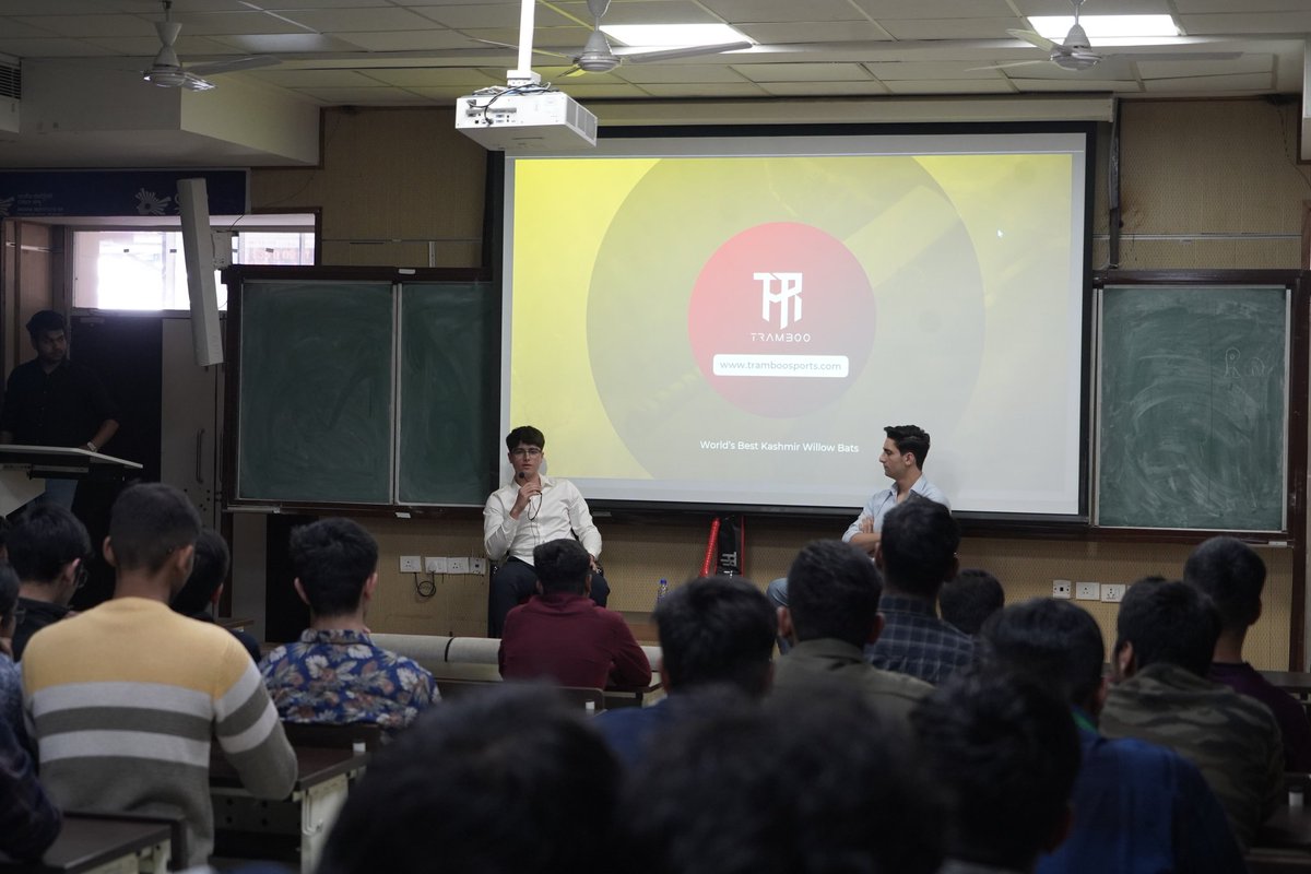 mesh_iitjammu's tweet photo. Snippets from the inspiring guest talk hosted by E-Cell x MESH at Anhad'24, the Techno-Cultural Fest of IIT Jammu🎙️

"Bats, Brothers &amp; Business: A Kashmiri Tale of Entrepreneurial Spirit" ft. the founders of @tramboosports, @saadtramboo and @hamaadtramboo. https://t.co/2zEoRai90l