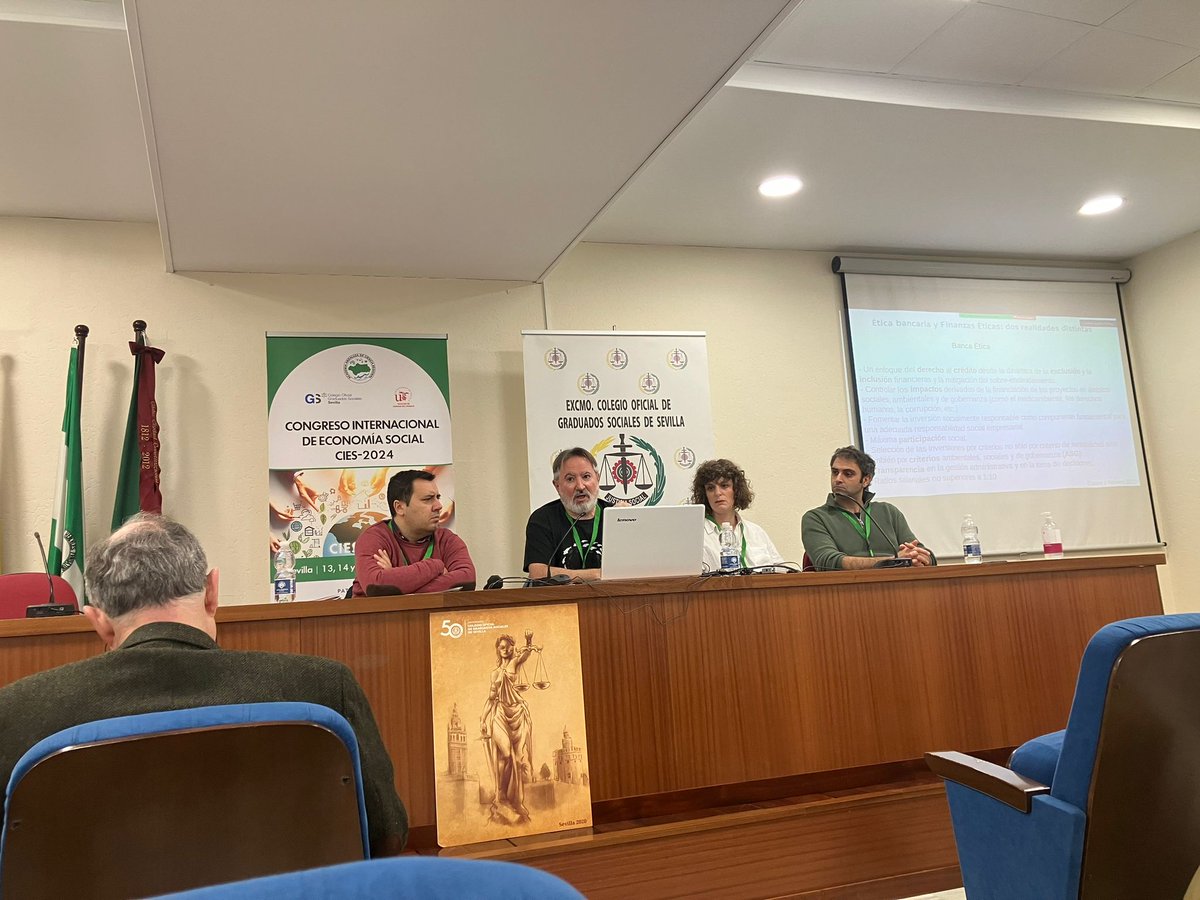 economia_social's tweet photo. Continúan las actividades en el Congreso Internacional de Economía Social #CIES2024
Nuestro compañero @NasserKhoury participa en la mesa de debate del área Finanzas Éticas, junto a @fonredess @OikocreditS @Coop57Andalucia @Seryes_corredor @ffinanzaseticas #REFAS y @CIRIEC_Esp https://t.co/I7LeYLbtjj