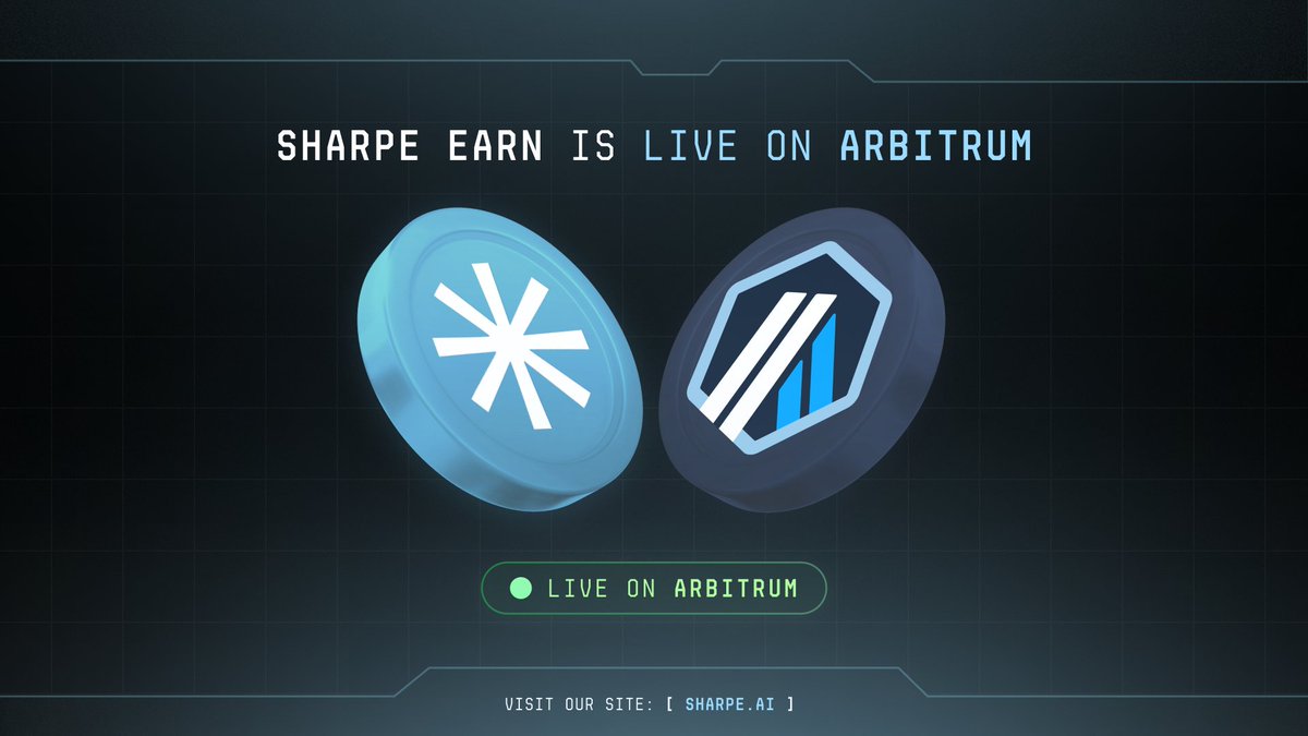 Sharpe x Arbitrum💙

Attention Arbinauts, Sharpe Earn is live on @arbitrum