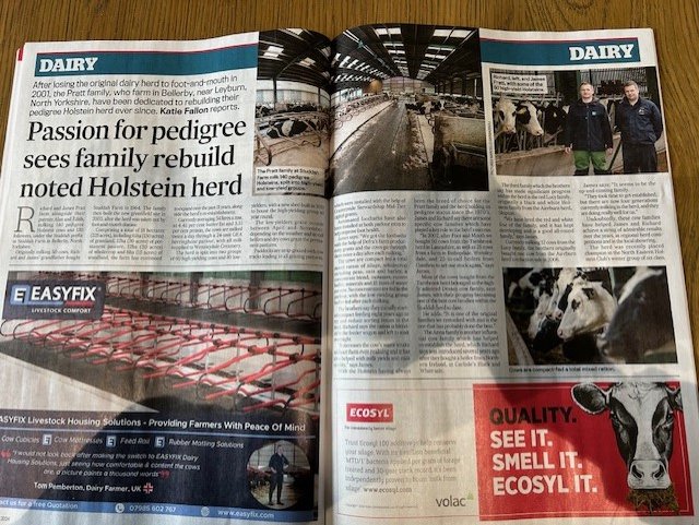 I hope this feeling never gets old. Such a reward to see my recent dairy special out in print. 15 pages of all things dairy including technical advice on mineral balance and managing silage, and two features on two different breeds delivering great results. @FarmersGuardian