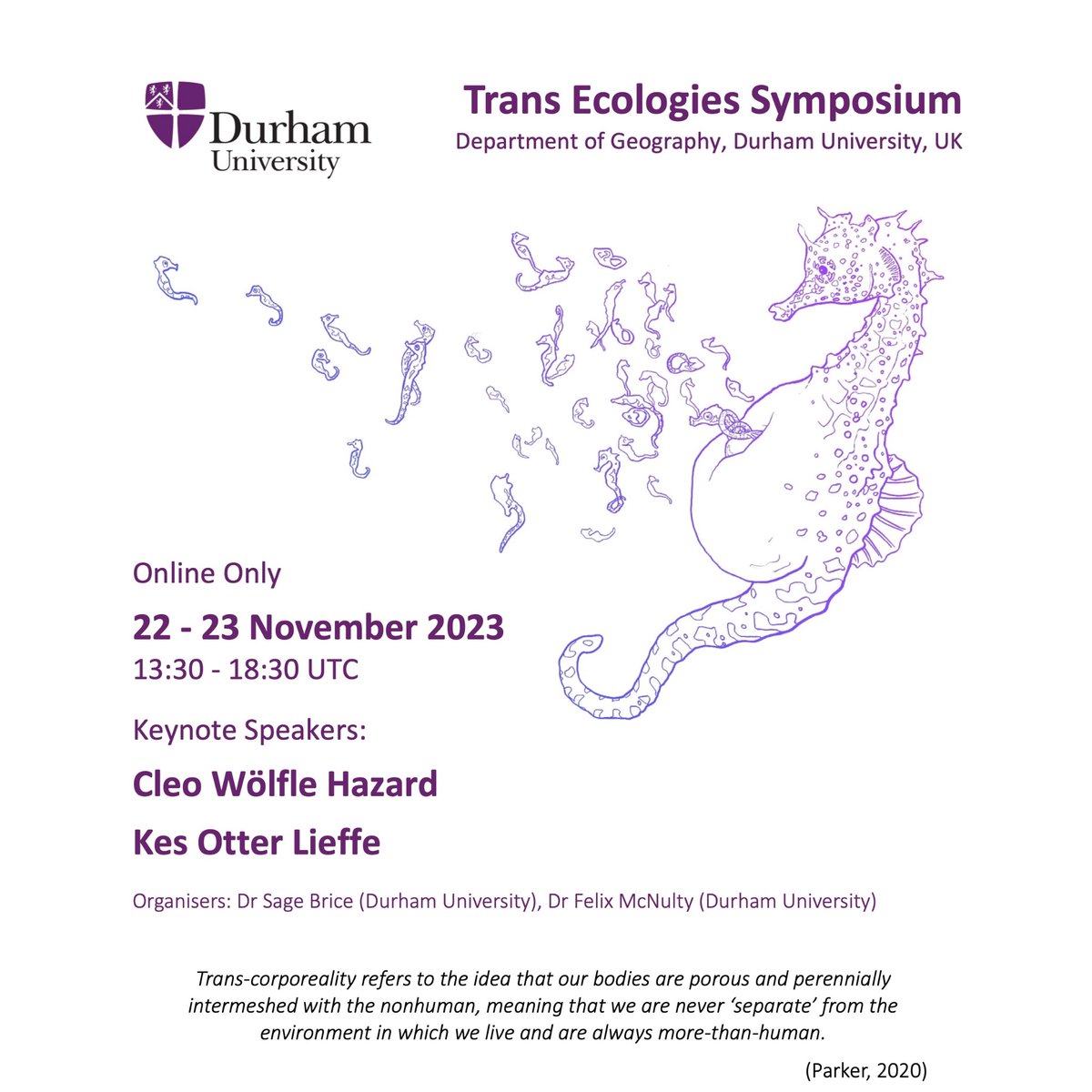Delighted to say our CfP is out for a special journal section proceeding from the Durham Trans Ecologies Symposium. If you attended or contributed to the symposium (or the AAG panel that preceded it) and haven’t yet received a copy of the CfP, please get in touch! @GeogDurham
