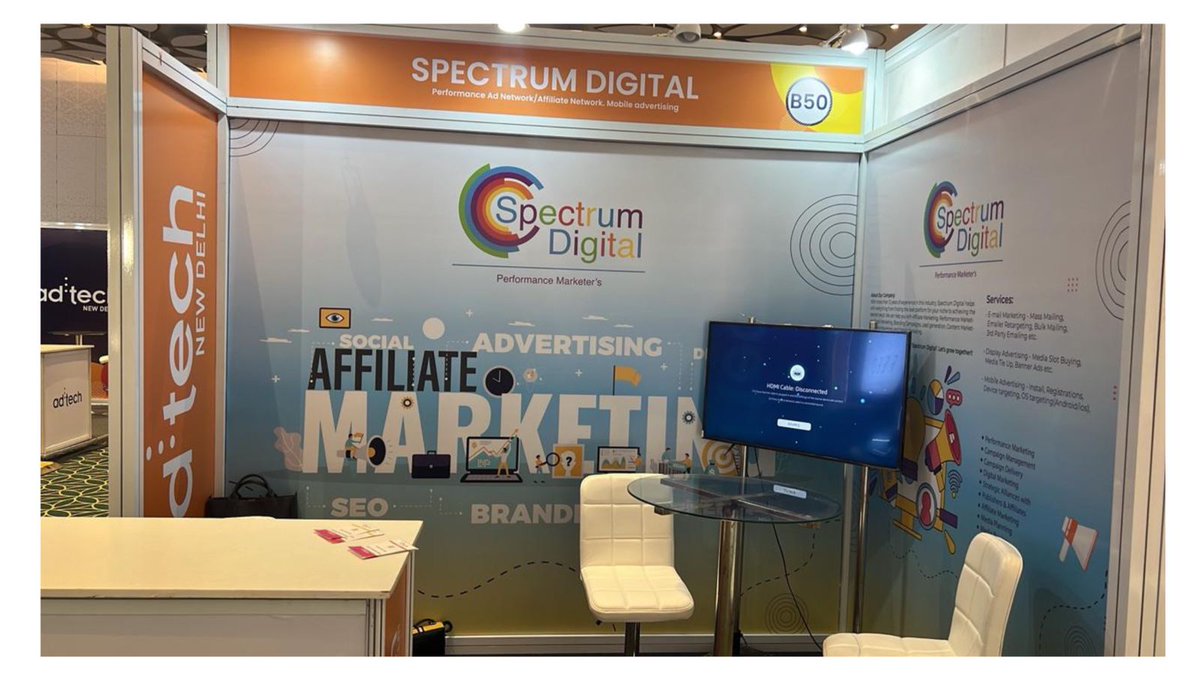 Spectrum_Digit's tweet photo. Glimpse of #adtechIN event......
#adtech2024 #DigitalMarketing #OnlineMarketing #Advertising #marketingagency at Booth No. B50 @iiccdwarka https://t.co/NCMyMzw7ev