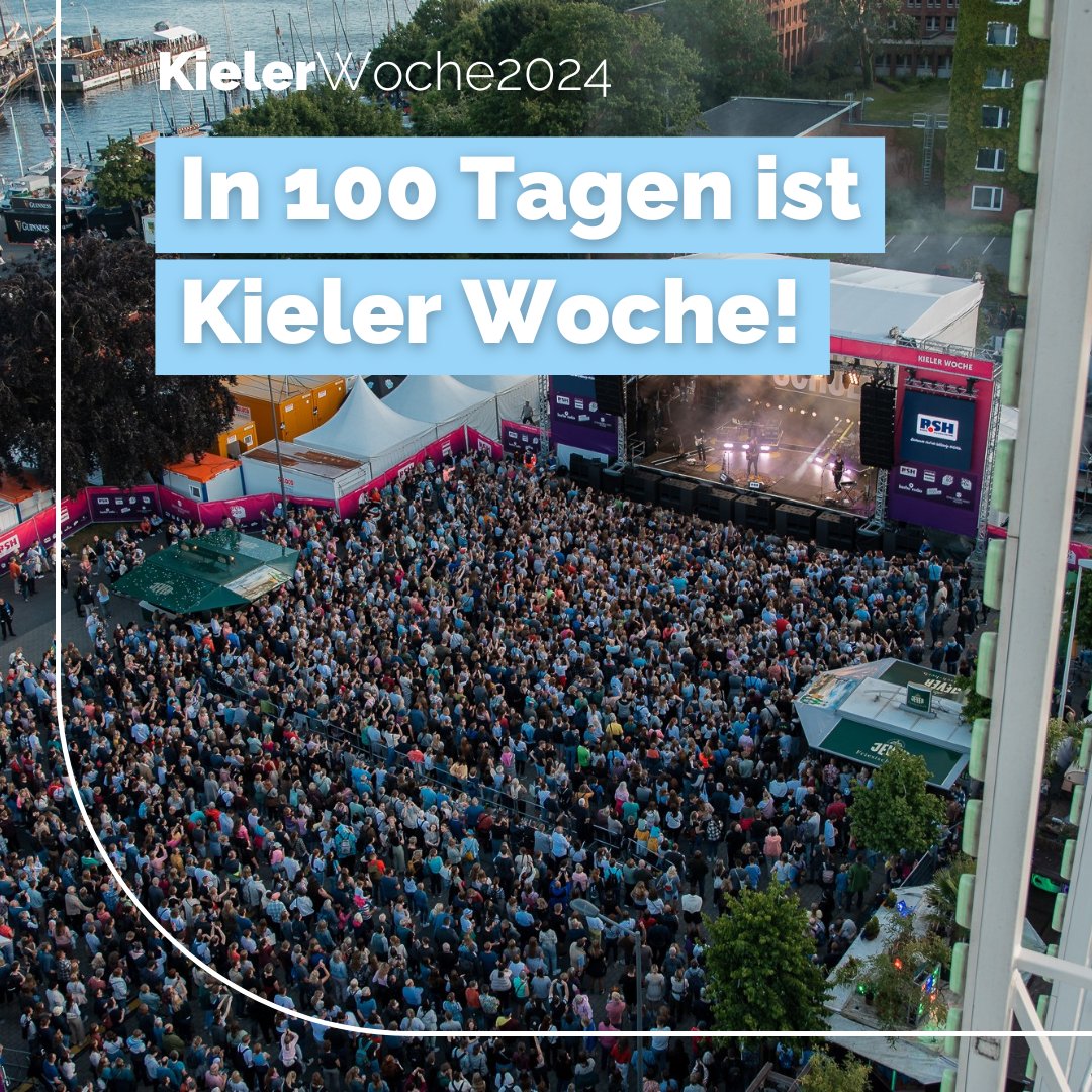 In 100 Tagen ist #KielerWoche 😍 🥳 Wir sind jetzt schon ganz aufgeregt! Worauf freut Ihr Euch am meisten? 🌊 Kieler Woche 2024 - vom 22.-30. Juni