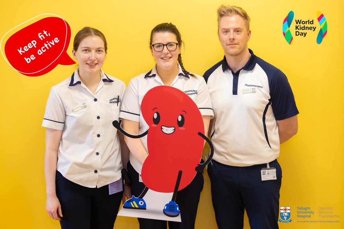 Happy World Kidney Day! Thanks to our wonderful renal physiotherapy team for all their good work to optimise renal patient care ⁦@eimearculligan⁩ ⁦@AineOBrien8⁩ ⁦@_ISCP_⁩