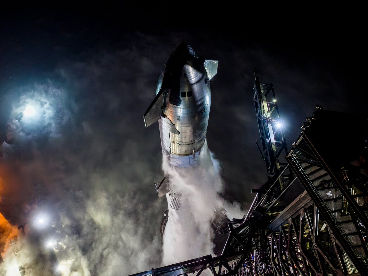 SpaceX's tweet image. Weather is 70% favorable for today’s third integrated flight test of Starship.

The live webcast will begin ~30 minutes before liftoff, which is currently targeted for 7:30 a.m. CT → spacex.com/launches/missi…