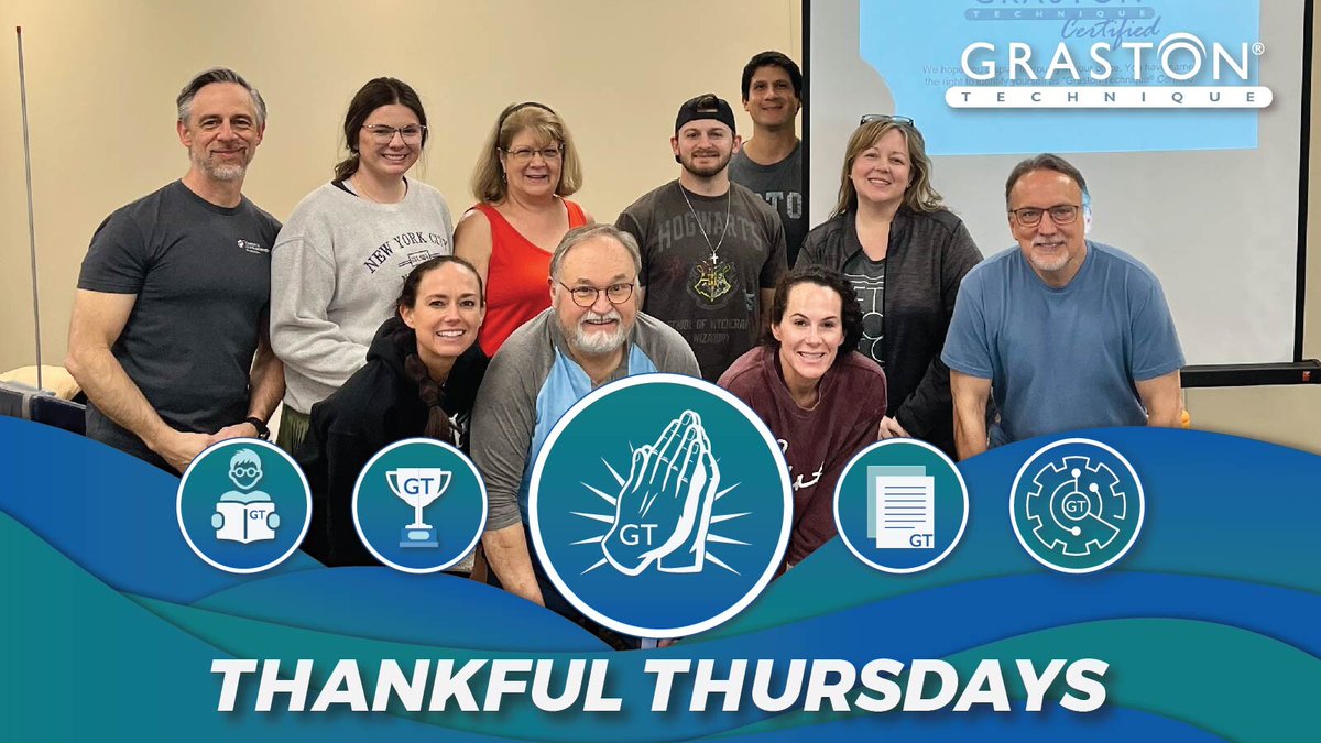 GrastonTech's tweet image. 🎉 It&apos;s Thankful Thursday, and I&apos;m overflowing with gratitude for our dedicated crew of 9 who rocked the Advanced training session with us a few weeks back in Longview, Texas! Thank you Greg!

#Graston #GrastonTechnique #GrastonTherapy #IASTM #ManualTherapy  #chiropractor