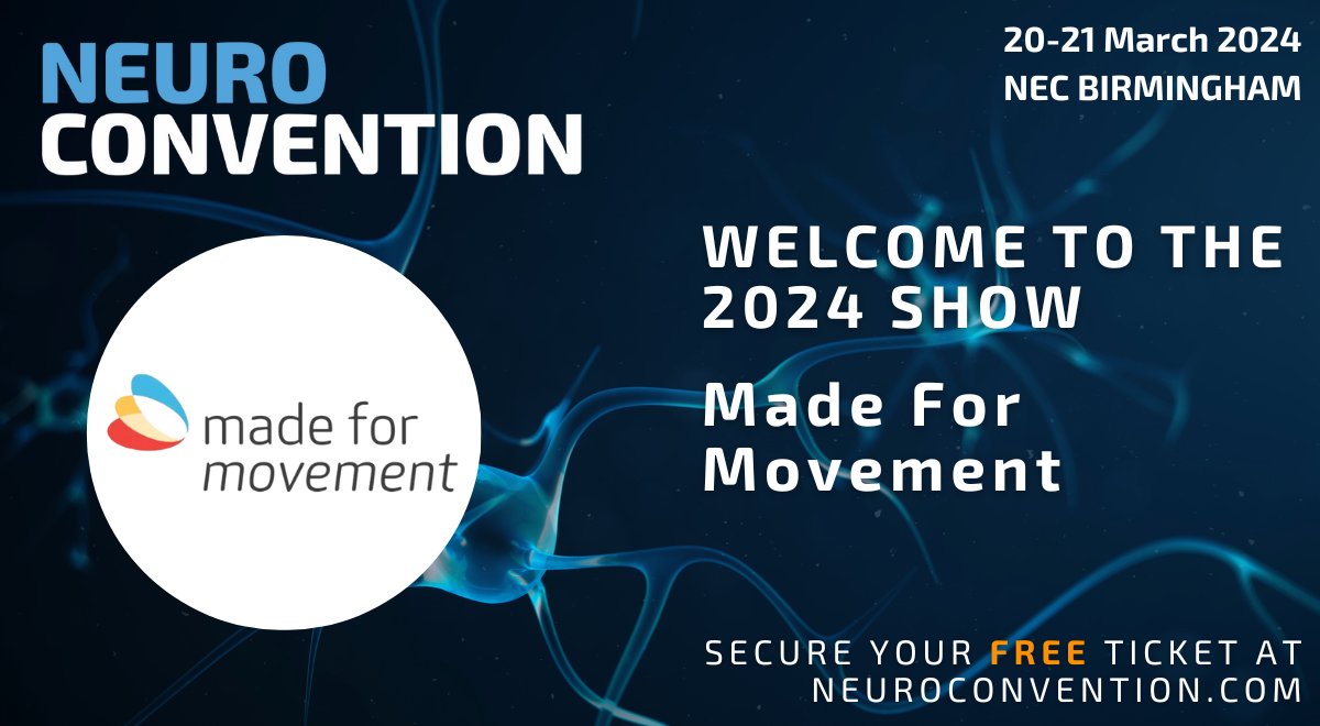 We are delighted to announce that Made For Movement are joining us as exhibitors at Neuro Convention 2024.

Get your FREE tickets now!
hubs.la/Q02nM4Vy0

#NeuroCon