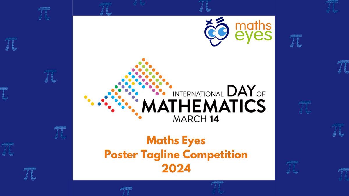 🥳 Celebrate International Day of Mathematics with Maths Eyes! Poster Tagline Competition for Primary and Post Primary schools. ⭐ Competition entry information available via haveyougotmathseyes.com/competition/in… @haveyougotmathseyes #mathseyes #internationaldayofmathematics