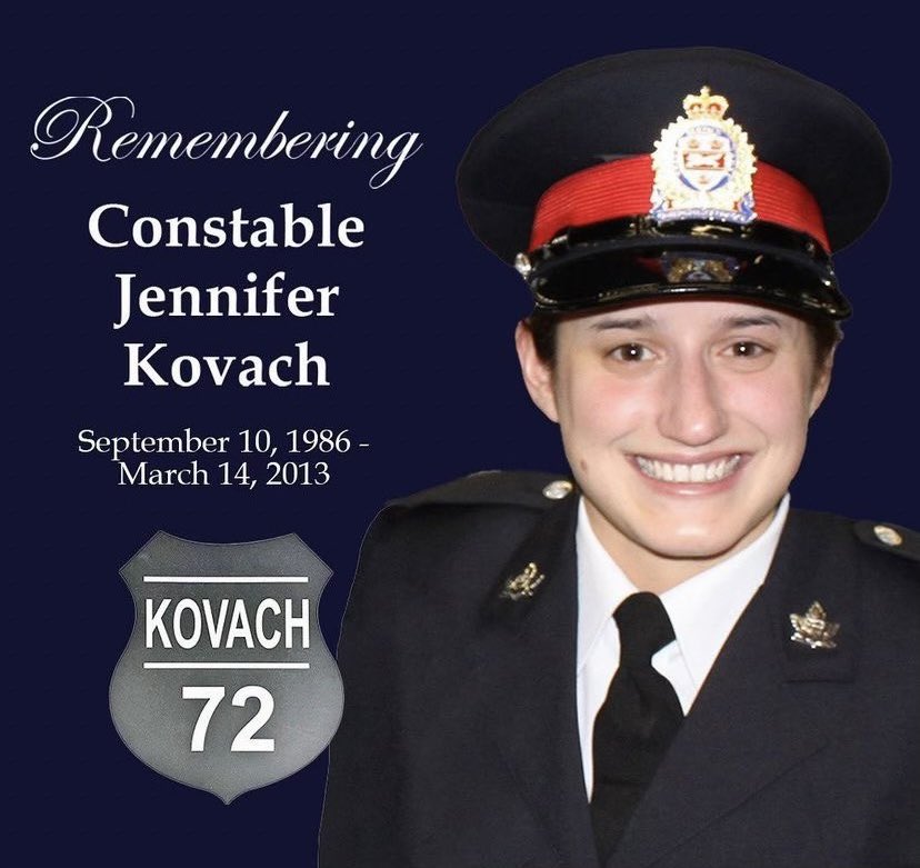 It has been 11 years since our Service and the community suffered a terrible loss with the on-duty death of Constable Jennifer Kovach. Our deepest sympathies to Cst. Kovach’s family and friends on this difficult day.  #Guelph #HeroInLife
