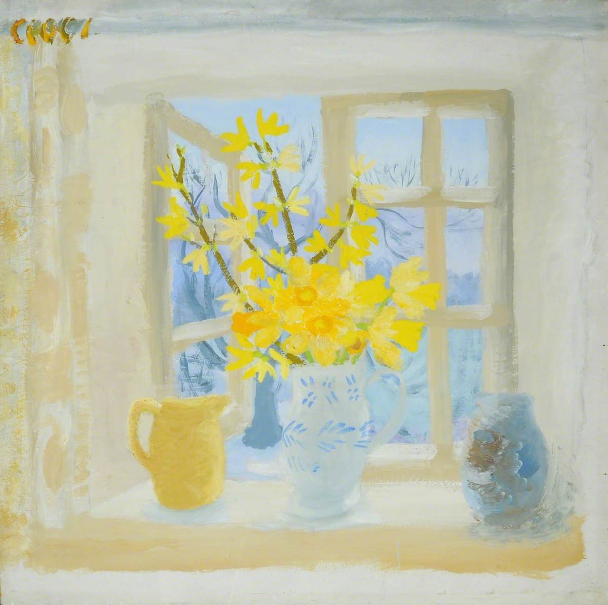 It’s #Spring, and we couldn’t resist sharing Winifred Nicholson’s gorgeous ‘Easter Monday’ windowsill from @TullieCarlisle 🐣💐 We love the vibrancy of the daffodils and complementary blue hues as Nicholson creates a sense of joy at the coming of spring! #OnlineArtExchange