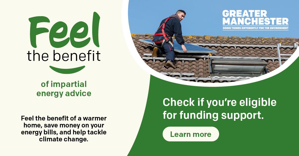 Heating homes and heat loss have a big impact on the environment 🏠 

So <a href="/greatermcr/">Greater Manchester Combined Authority</a> and its partners are offering support and potentially free upgrades to make your home more energy efficient 💚 

Check your eligibility below👇 

#FeelTheBenefitGM