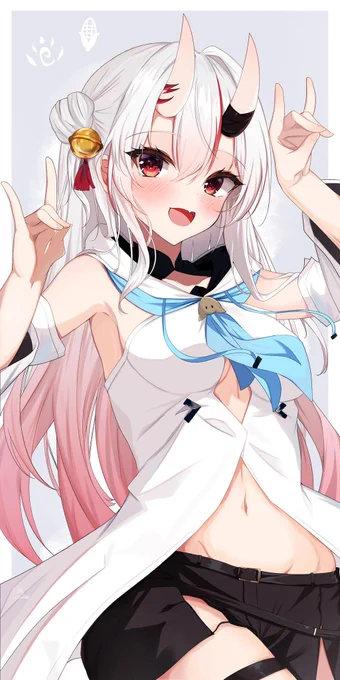 フブキちゃんの衣装着てみた余!#百鬼絵巻 
