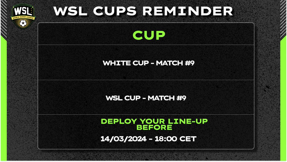 WSL REMINDER 🎯  

Don't forget to deploy your teams
