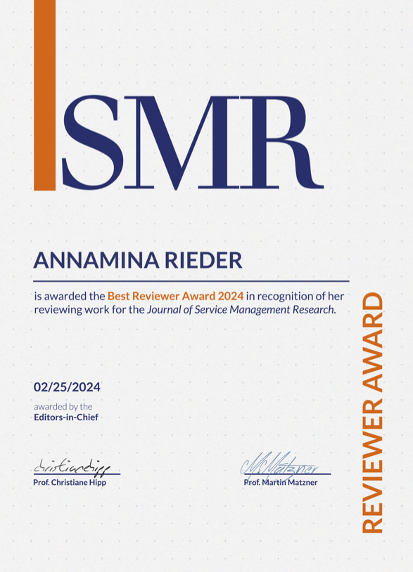 journal_smr's tweet photo. Congratulations, @annamina_rieder for this well-deserved award! It is the effort of individuals working behind the scenes that makes high-quality research possible. While the work of reviewers often goes unnoticed, journals like the SMR owe their existence to them. https://t.co/9QUiE1RVhK