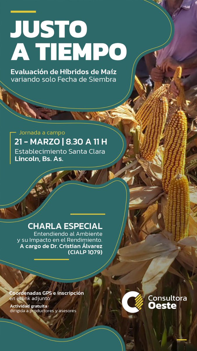 Nos ayudan con RETWEET?? 🔁 🔁 🔁 
JORNADA A CAMPO - 🌽🌽🌽🌽
Inscripción: bit.ly/Jornada_Justo_…