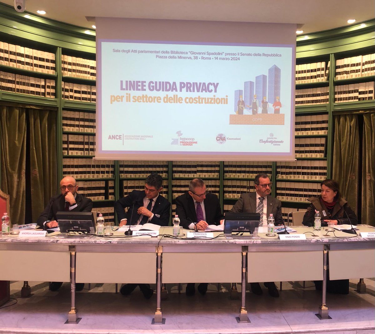 Linee guida sulla privacy frutto del confronto costante e del lavoro di squadra tra associazioni, saranno supporto concreto per attività delle Pmi. La Presidente Brancaccio alla presentazione del progetto condiviso con <a href="/cnanazionale/">CNA</a> , <a href="/LegacoopPeS/">Legacoop Produzione e Servizi</a> e <a href="/AnaepaEdilizia/">ANAEPA-Confartigianato Edilizia</a>