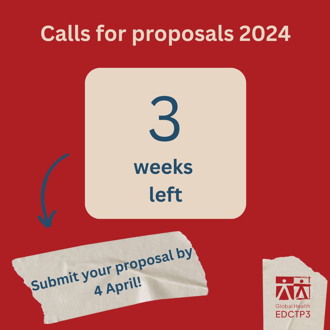 If you are a #research team working on developing or advancing:

💉malaria vaccines
🐛therapeutics against NTDs
📲digital health solutions 
👩‍🔬 antimicrobials 
💊HIV therapeutics

Then don't miss our open calls for proposals! ⤵️

globalhealth-edctp3.eu/funding/calls-…