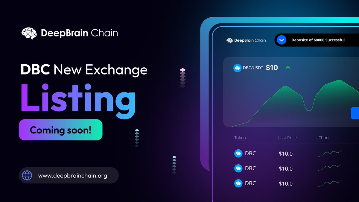 DBC New Exchange Listing Coming Soon! #DeepBrainChain #DBC