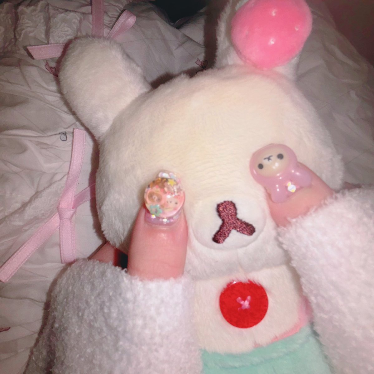 koNekonae's tweet photo. 이번에 도쿄에서 받은 코리락쿠마 네일 ♡ 
너무너무 귀여워 .. ૮꒰◞ ⸝⸝ ◟꒱ა♡ https://t.co/OUsVEaMijo