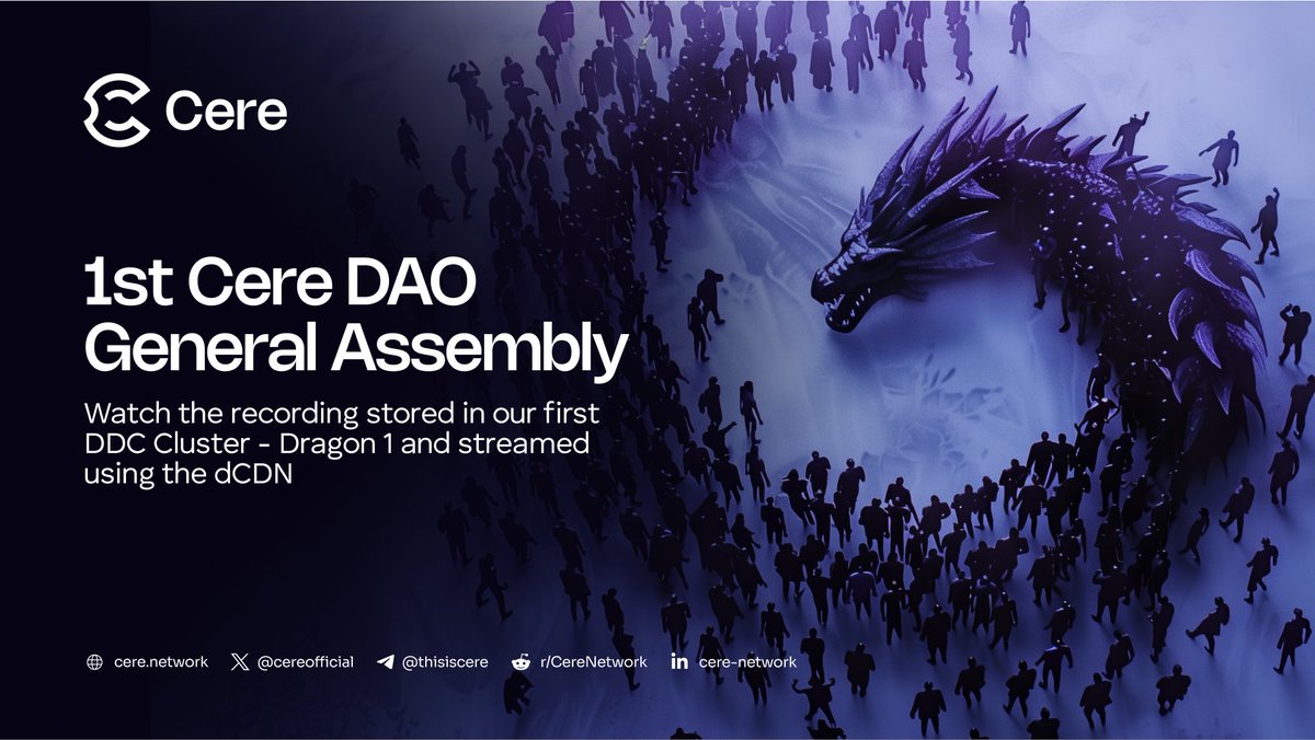 🚨ICYMI

Excited to catch the 1st Cere DAO General Assembly recording❓bit.ly/3Vd76Vd👀 

Exclusive for members only 😉

🔥Join Discord bit.ly/3IDrp6y and witness firsthand how our community is shaping decentralization!

🧵👇🏻
