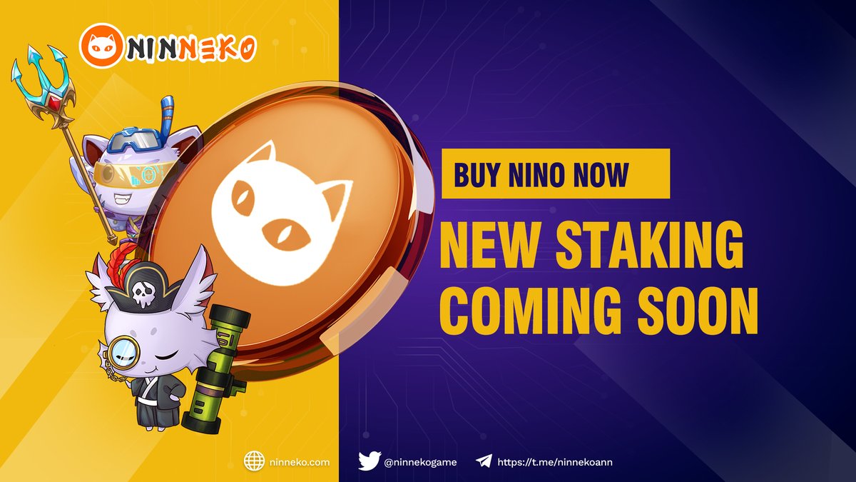 The NINO token will be staked to receive many valuable rewards. What do you want to receive when staking? Leave a comment below $NINO @ninnekogame