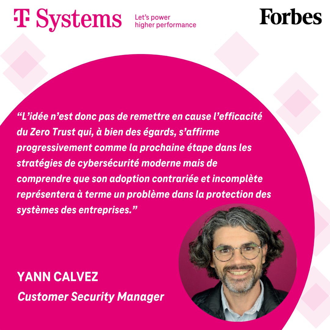 Le Zero Trust, la méthode la plus prometteuse contre les cyberattaques ?

Découvrez la tribune de Yann Calvez, Customer Security manager chez T-Systems France à propos du Zero Trust 👉 forbes.fr/technologie/le…

#zerottrust #cybersecurite