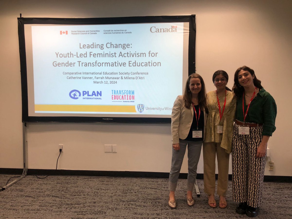 catherinevanner's tweet image. At #CIES2024, @itsfarrahm &amp;amp; @midatri from @PlanGlobal &amp;amp; I presented our work using digital stories w incredible @edu_transformer activists for #GenderTransformativeEducation. Want to learn more? Sign up here for info on full screening (date TBD) forms.gle/zjcFVF981SQAW6…
