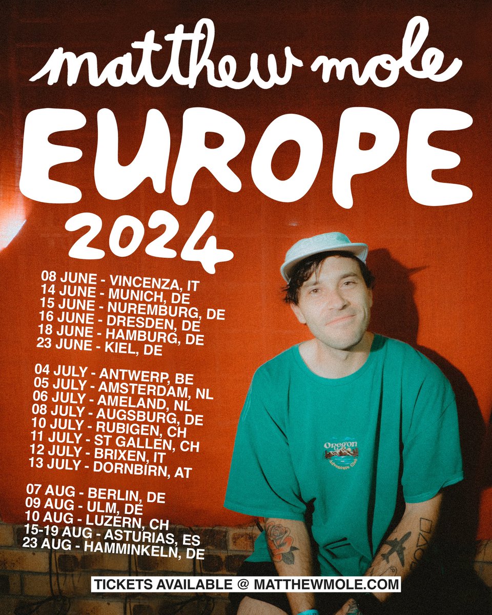 EUROPE FRIENDS I CAN’T WAIT TO SEE YOU THIS SUMMER 😍 tickets: matthewmole.com/tour