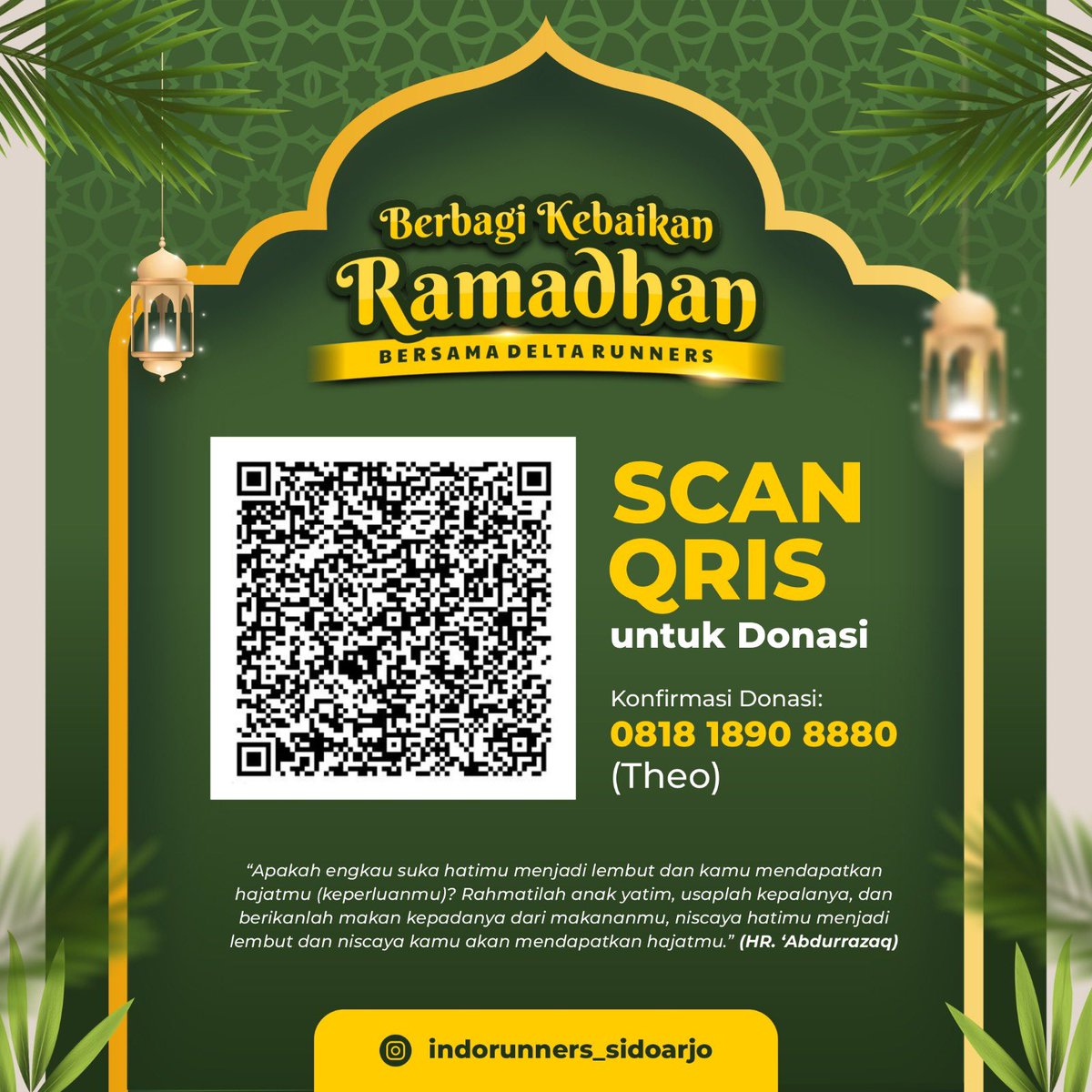 yuk berbagi kebaikan Ramadhan bersama <a href="/DeltaRunnersSda/">IndoRunners Sidoarjo</a>