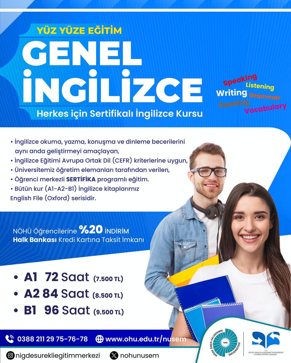 22 Nisan'da İngilizce seviyelerde eğitimlerimiz başlayacaktır.