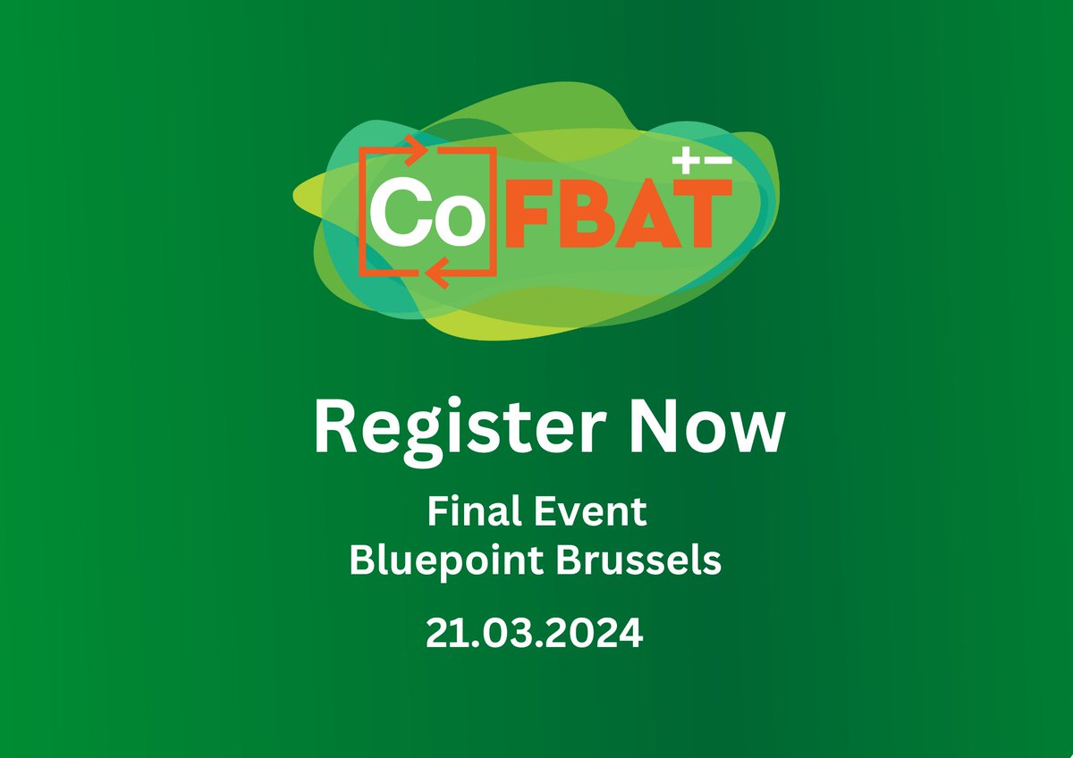 🔊 Announcement🕒 Registration is closing tomorrow! Free in person and online, sign up now👉 cofbat.eu/event-details/…