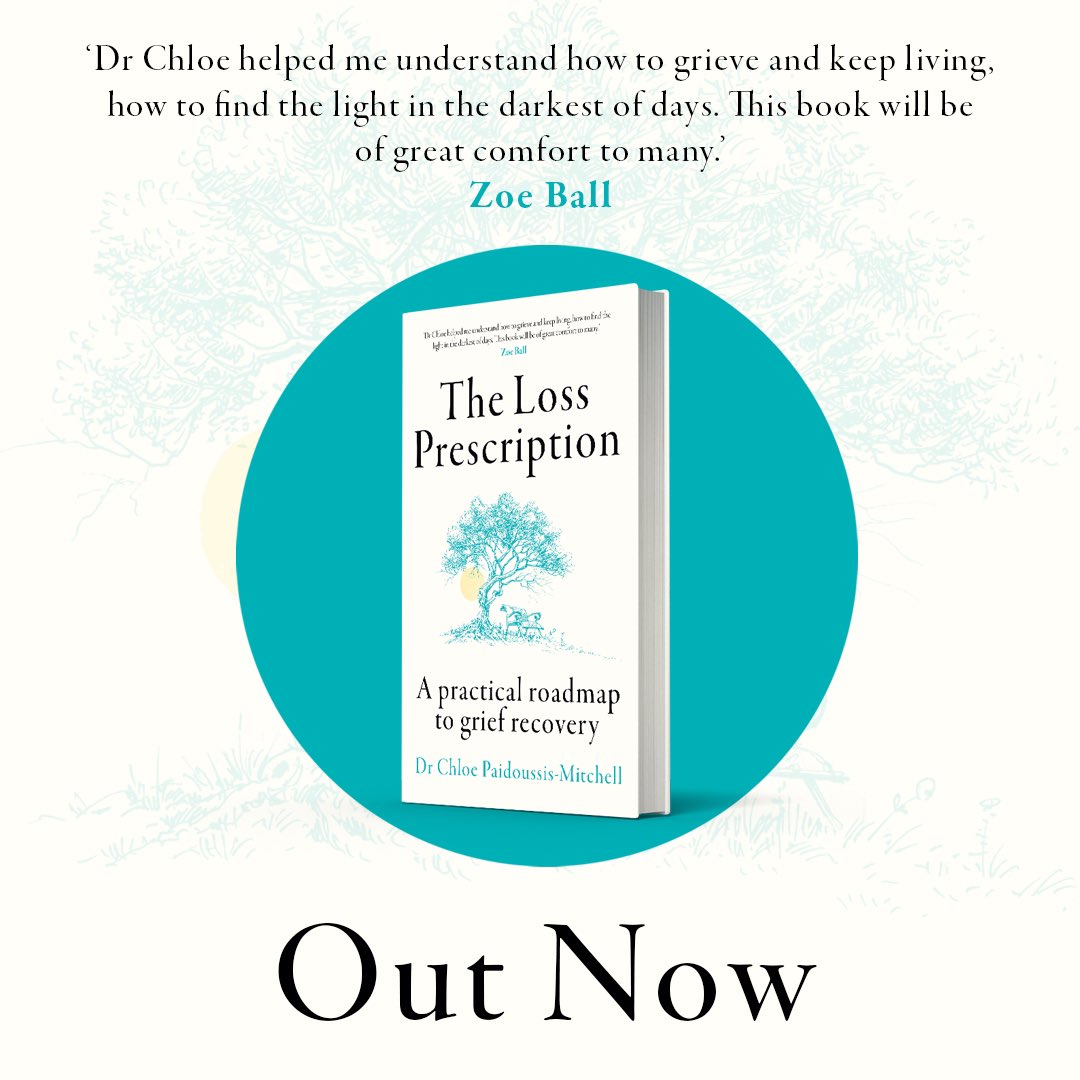 DrChloeMitchell's tweet photo. 💫GRIEF BOOK OUT NOW💫 If you are looking for practical help and therapeutic advice to navigate your grief ‘The Loss Prescription’ is available now online, as audio and hardback in all major Uk bookstores. Thank you to @HarperCollinsUK and @pew_literary for making this happen! https://t.co/Kl24D30BGc