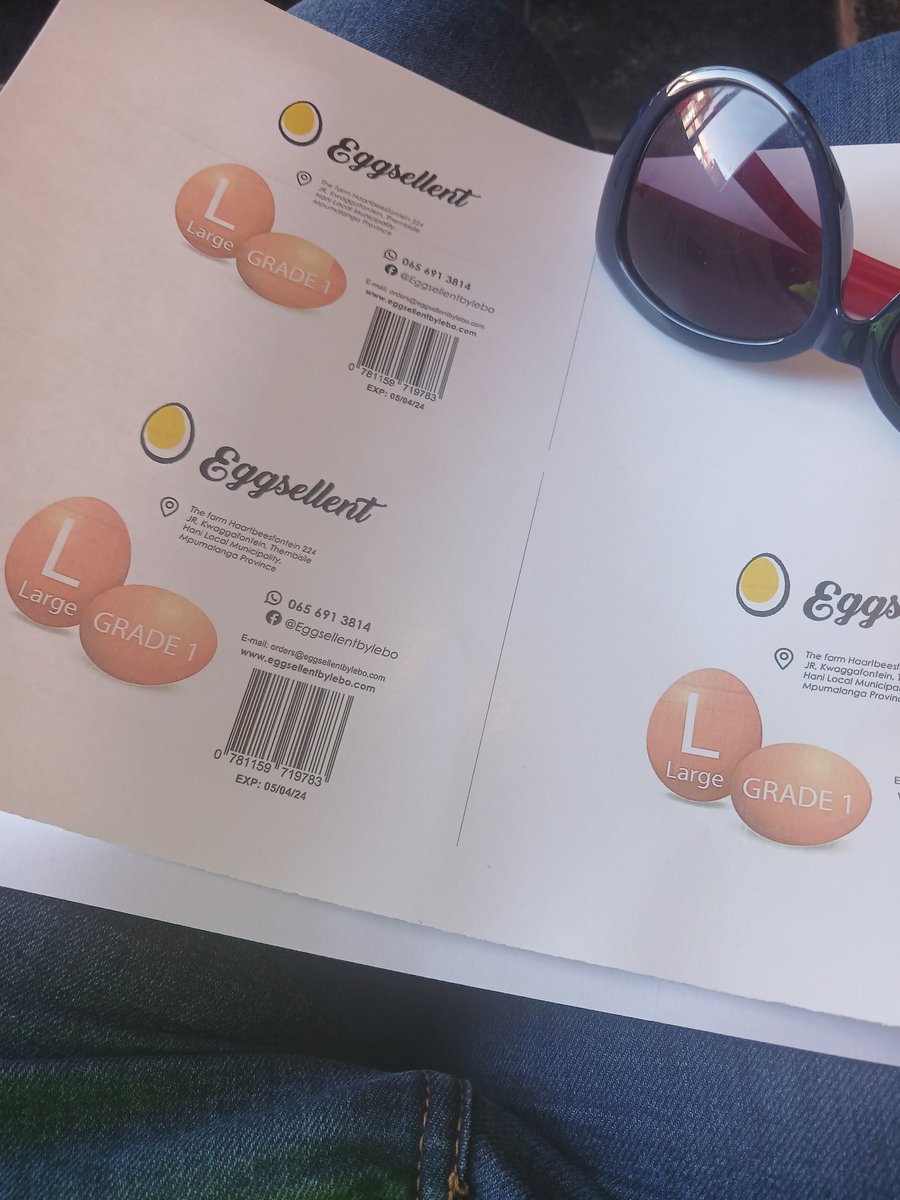Lebogang Mashigo of Eggsellent (@iamlebo_) on Twitter photo This brand.
Eggsellent by Lebo Pty (ltd) est. 2019
We produce and distribute eggs in Mpumalanga and surrounding areas.
We are going to be able to take more clients by end of the year.
Email us on orders@eggsellentbylebo.com to do business. This brand.
Eggsellent by Lebo Pty (ltd) est. 2019
We produce and distribute eggs in Mpumalanga and surrounding areas.
We are going to be able to take more clients by end of the year.
Email us on orders@eggsellentbylebo.com to do business.