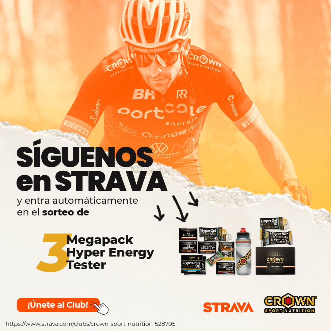 Último día para entrar en el sorteo de 3 Megapack Hyper Energy Tester solo por unirte a nuestro club en Strava ¿ya eres miembro? ¡Dale! 👇👇 strava.com/clubs/crown-sp…