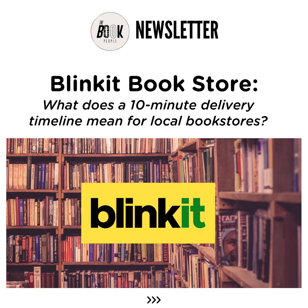 boundindia's tweet image. Could Blinkit's initiative to deliver books to our doorsteps change the way we see bookstores?
The Book People explores how Blinkit's 10-min delivery promise now extends to books along with just groceries
Subscribe now: shorturl.at/ejqIY
#books #blinkit #india #newsletter